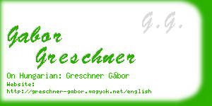 gabor greschner business card